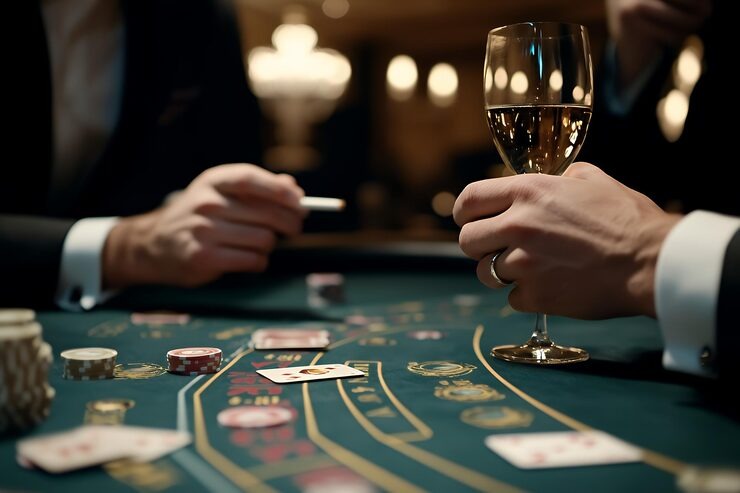 Live Bandar Poker table with dealer and player seats on jagoku777